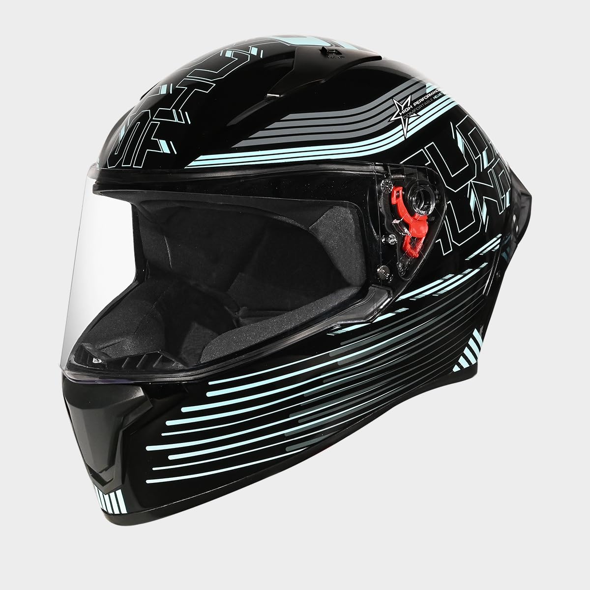 STUDDS Thunder D11 ISI and DOT Certified Full Face Helmet for Men and Women with Clear Visor