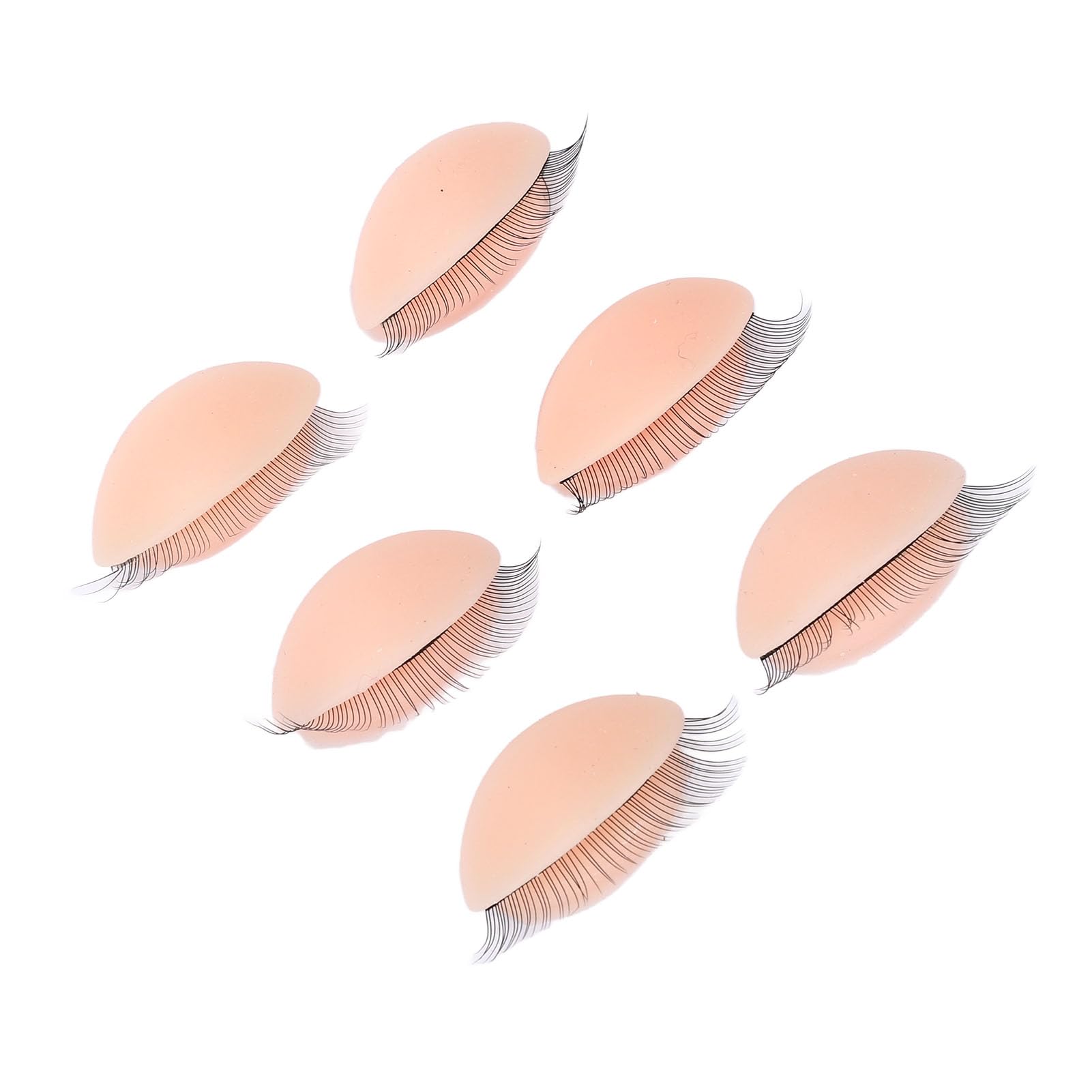 Generic Pratica Palpebre in Silicone Radici Chiare Ciglia Finte, 3 Paia per Formazione per Principianti, Dimostrazione del Salone di Bellezza delle Ciglia (PINK)