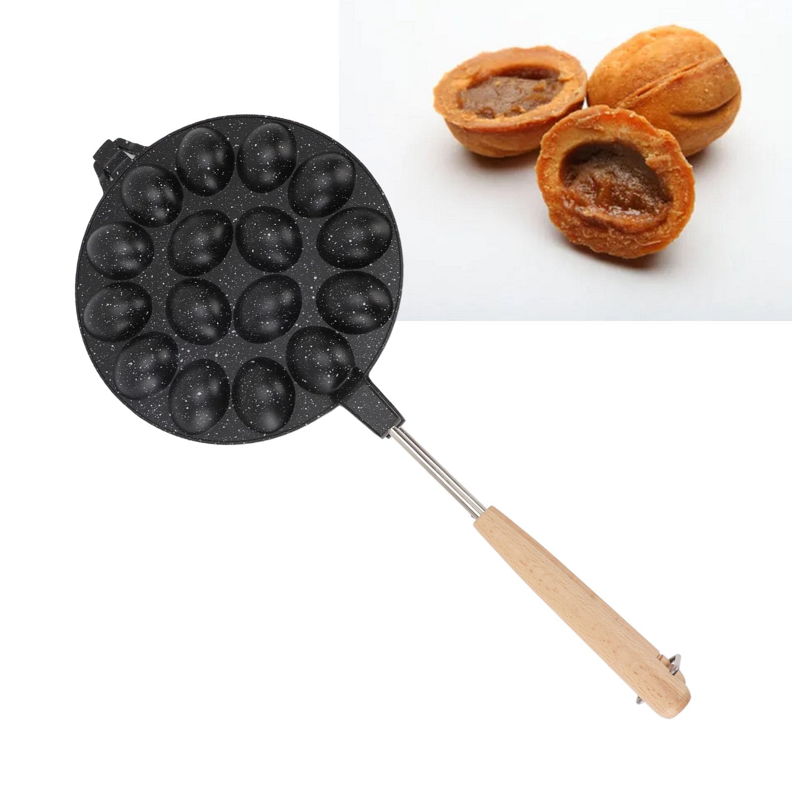 Ejoyous Ejoyous 16-otworowa Owalna Forma do Ciastek, Nieprzywierająca Aluminiowa Maszyna do Pieczenia dla Domu, Wydajnie Twórz Ciasta w Kształcie Jajka (Styl 2) (styl 1)