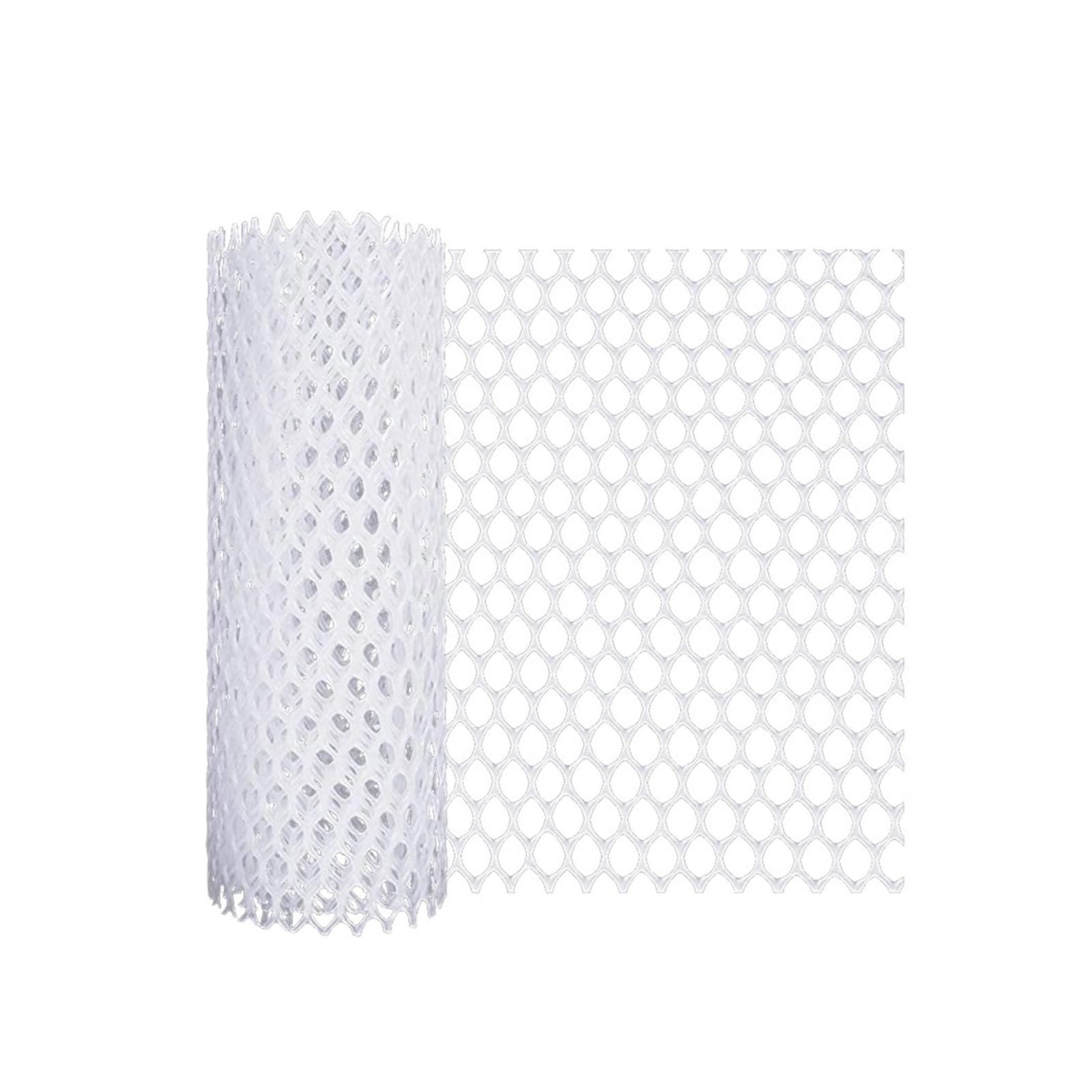 Plastic Mesh Plastic Wire Mesh Fence Chicken Wire Mesh Hexagonal Fencing 300 * 40cm for Poultry Dogs Rabbit Snake Barrier&Gardening(White)