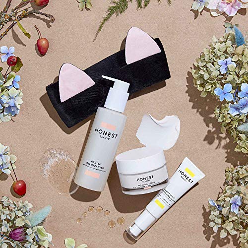 Honest Beauty Sleep Bright 3 Step Night Routine Kit | Full Size Gentle Gel Cleanser, Beauty Sleep Resurfacing Serum & Hydrogel | Includes Bonus Spa Headband #TOP4