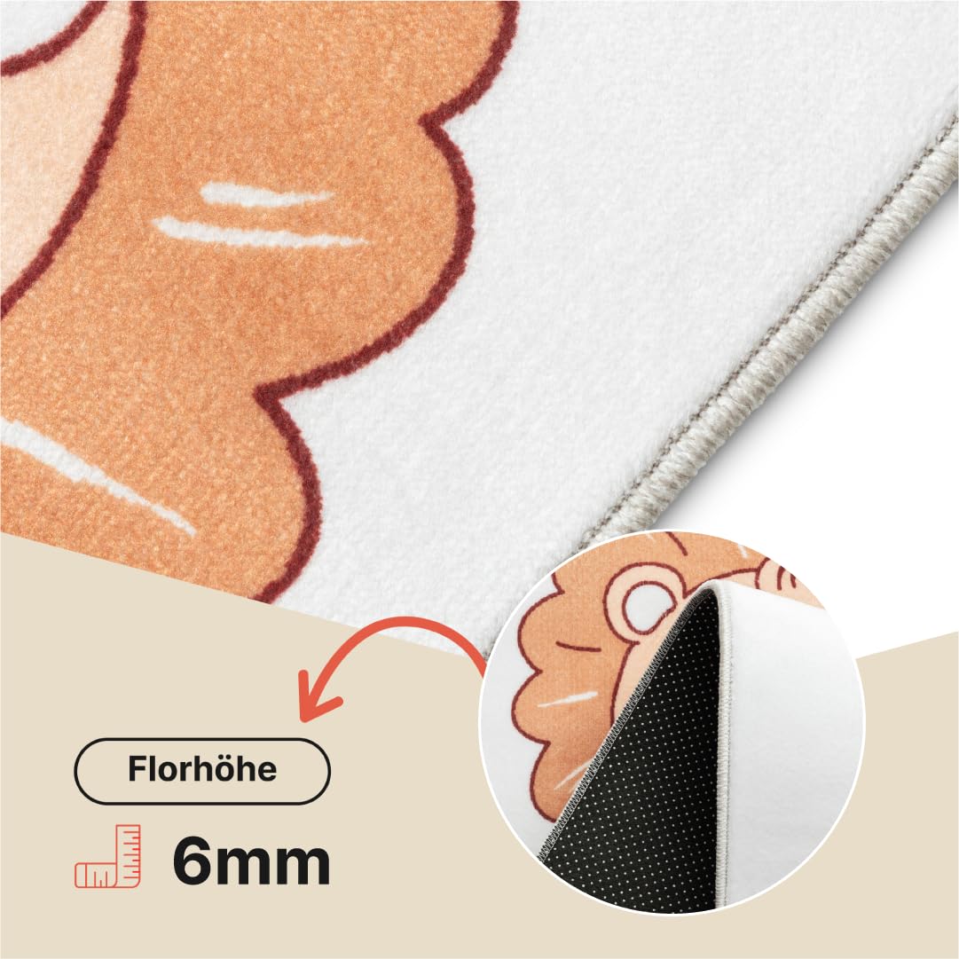 TAPISO Kids Tappeto per Bambini Stampato Colorato Animali Numeri Cameretta Facile da Pulire Antiscivolo Lavabile a 30 Gradi Resistente Oeko-Tex 160 x 230 cm