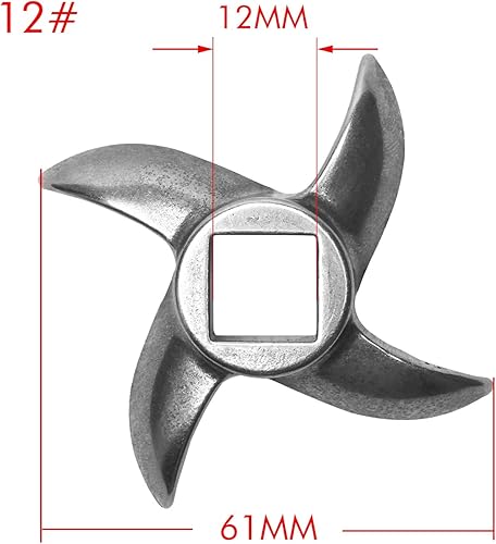 Miniatura 2 de 12 # Cuchilla para picadora de carne de acero inoxidable, repuesto para amoladoras, cuchillo de repuesto para eléctrico o manual