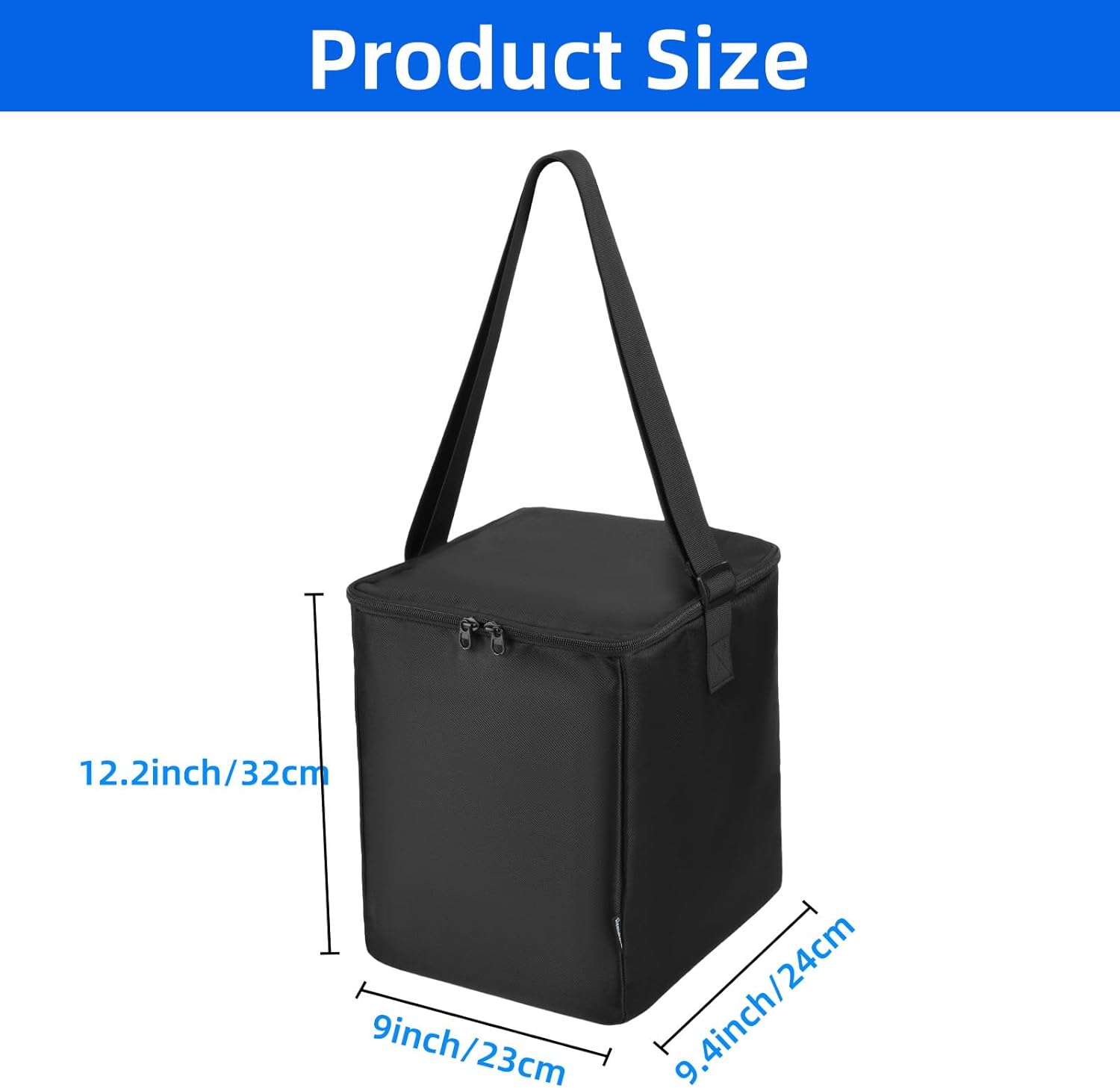 Travel Bag with Adjustable Strap for Shark Fan FlexBreeze HydroGo, Portable Carrying Case Compatible with Fan FA05X Family, Flexbreeze Hydrogo Fan Storage Bag, Bag Only, Black