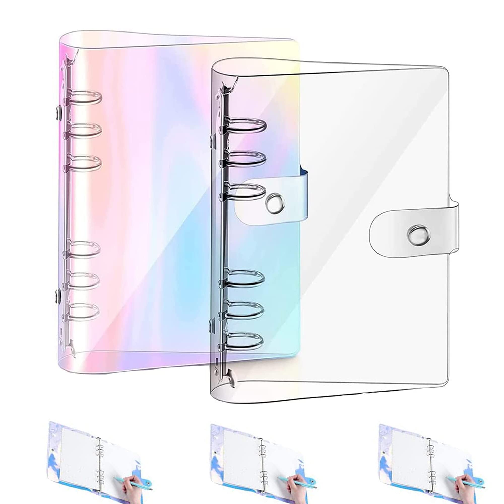 Copertine Morbide A5 Trasparenti - 2 Pezzi Con 6 Anelli, PVC Impermeabile - Per Quaderni, Appunti, Scuola - Foto 12