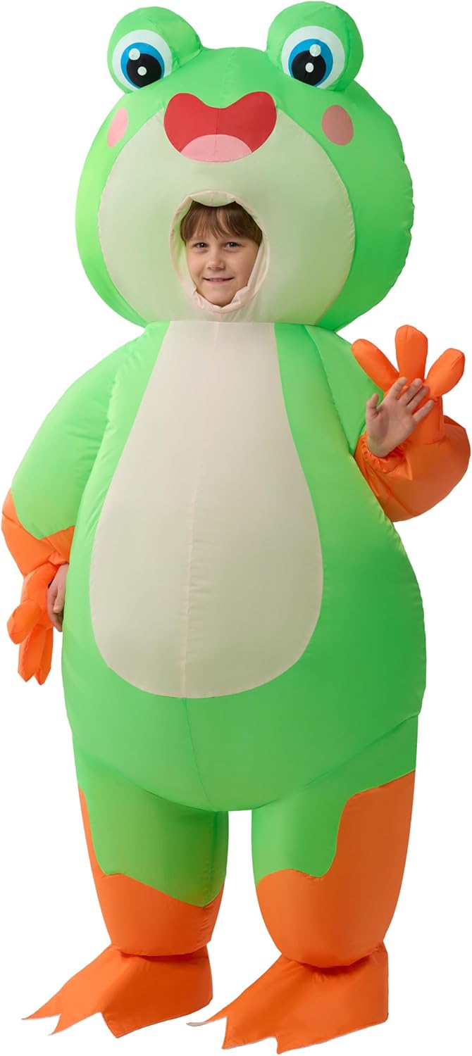 Spooktacular Creations Halloween Kids Piggy Frog Inflatable Costumes, Inflatable Suit Blow-up Costume Halloween Cosplay Party