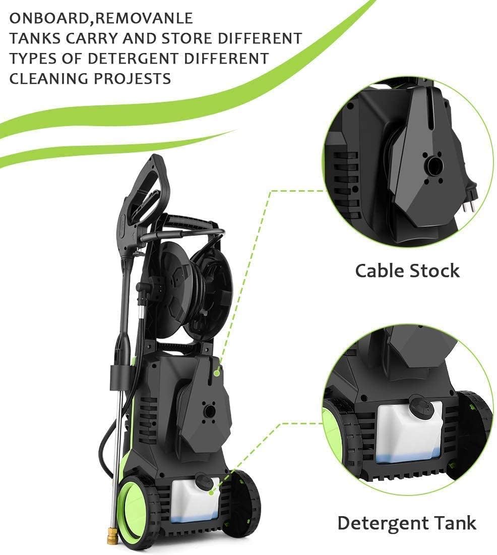 Homdox Pressure Washer Detergent Tank and Cable Stock