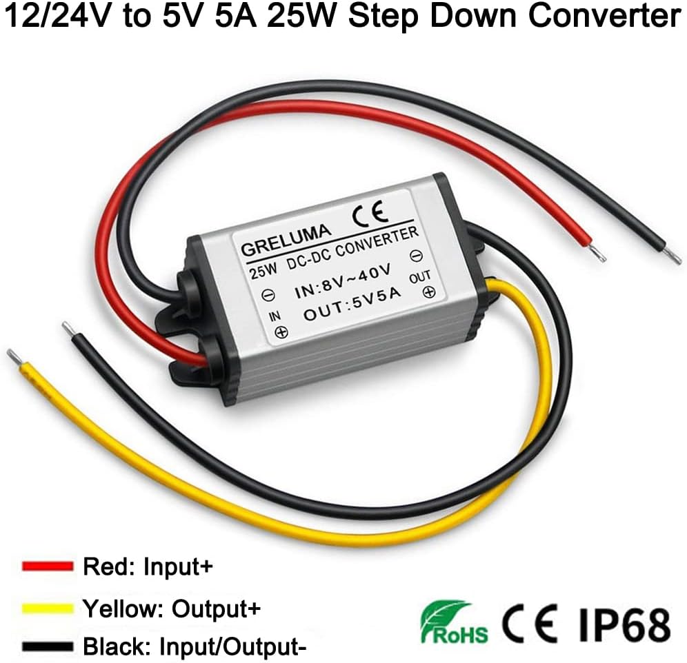 Greluma DC-DC Converter with labeled wires
