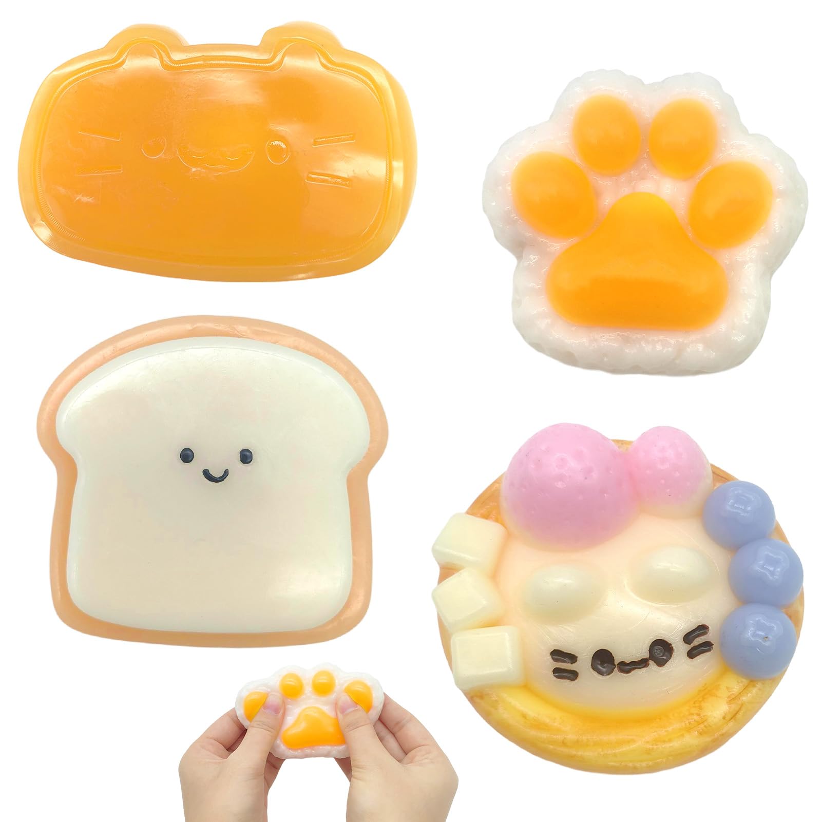 Kawaii Squeeze Juguetes 4 Piezas, Bolas Antiestres, Popping out Eyes Squeeze Toys, Juguetes Antiestres para Niños Adultos (Animales) — view 11