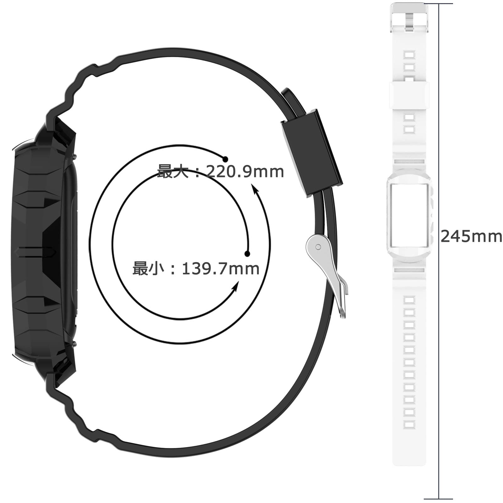 Amazon.co.jp: 対応Fitbit charge5/Fitbit charge4/4 SE/Fitbit 
