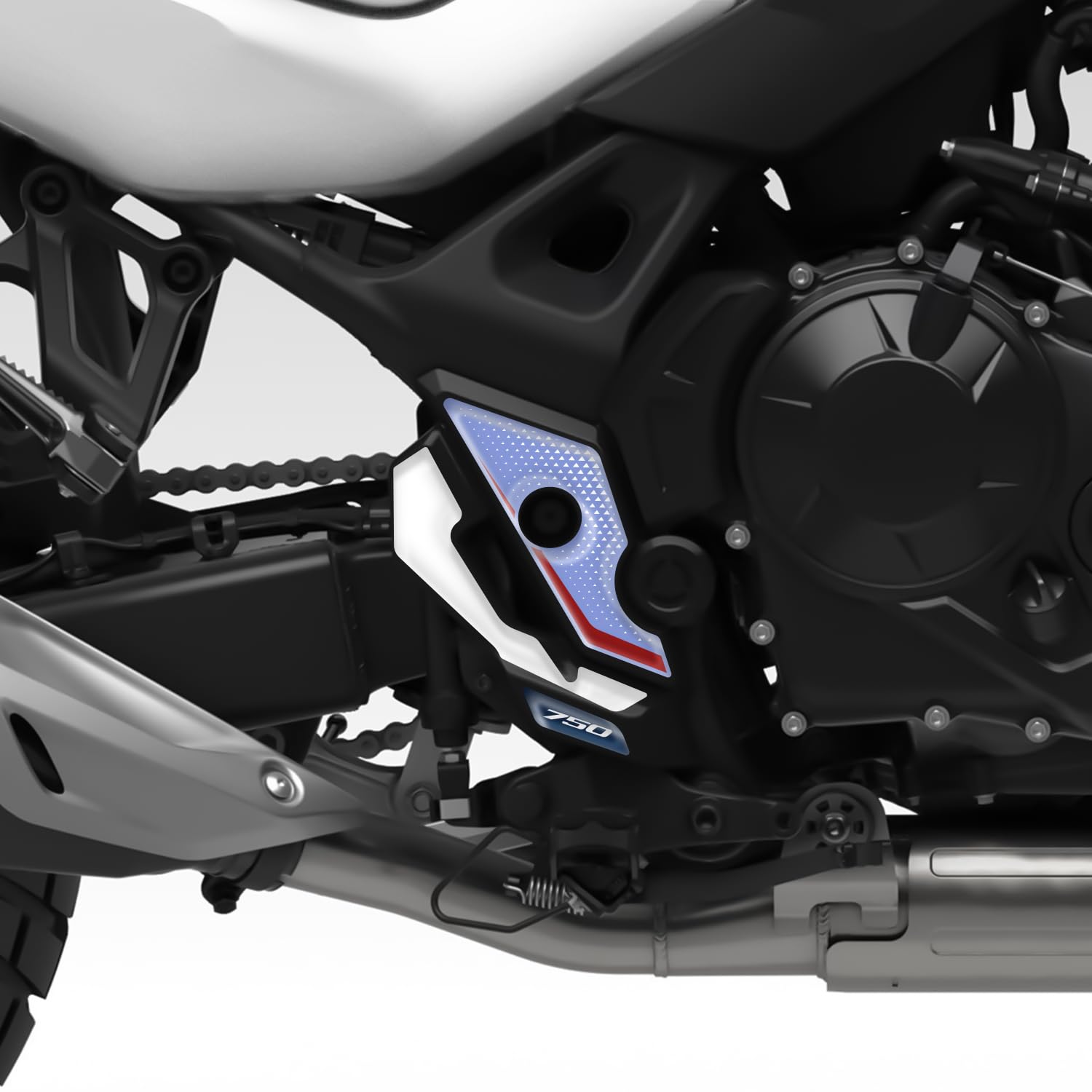 Autocollants battus en résine 3D compatibles avec Honda TRANSALP XL750 ADB-017 (Ross White)