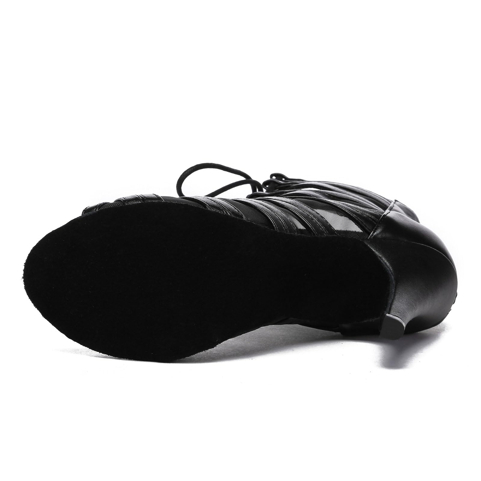 SWDZM Stivali da Ballo Latino Americano con Punta Aperta Stivaletti da Ballo Salsa e Bachata Donna Tacco Alto,Modello YCL590