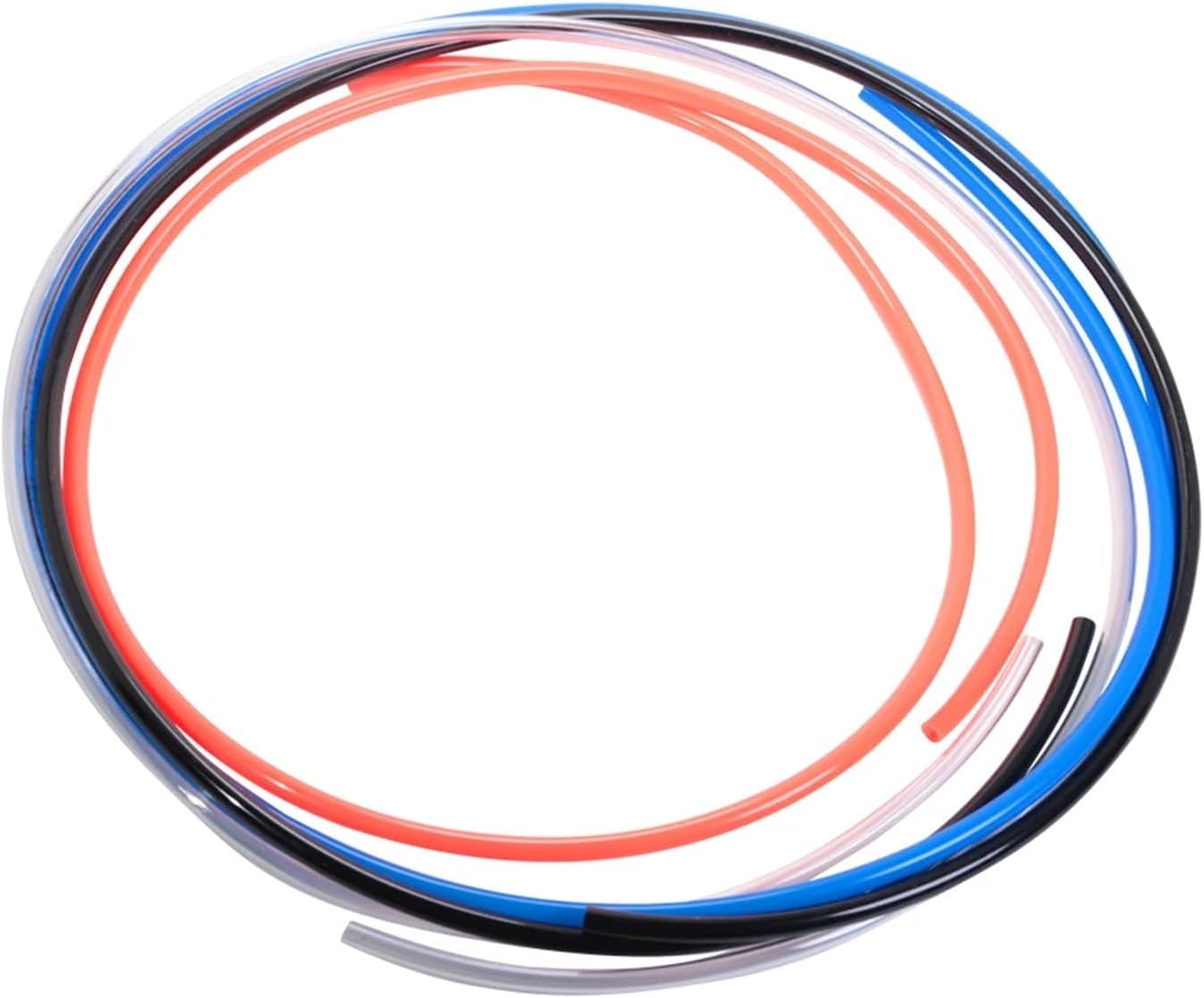 1pcs 5Meters Pneumatic Tube Air Tubing Component Pneumatic Air Hose 4mm 6mm 8mm 10mm 12mm Polyurethane PU Pipe for Compressor(Black,4x2.5mm)