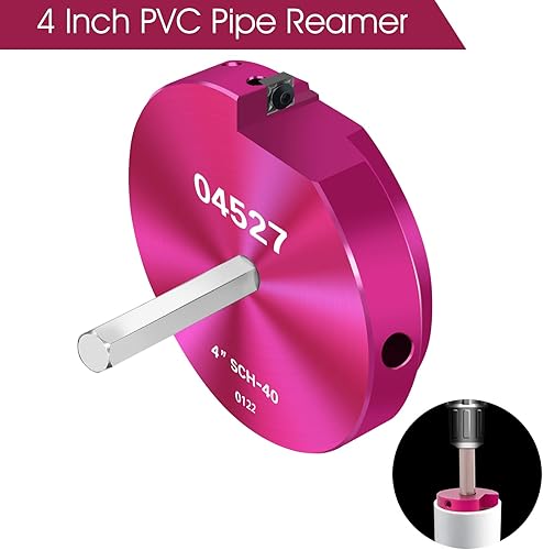 Miniatura 3 de Protector de montaje de PVC Cabeza de 4 pulgadas, Escariador de tubería de PVC, protector de enchufe de PVC con eje hexagonal de 38 pulgadas,