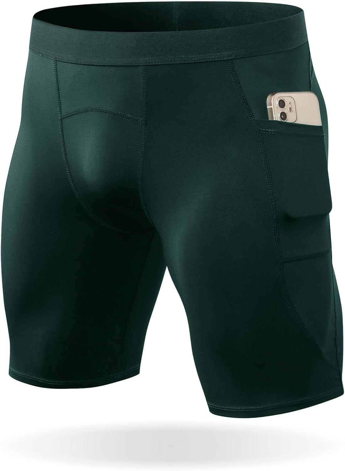 Men's Compression Shorts – Running Spandex Underwear with Pockets, Workout Gym Athletic Sports Tight Shorts for Men