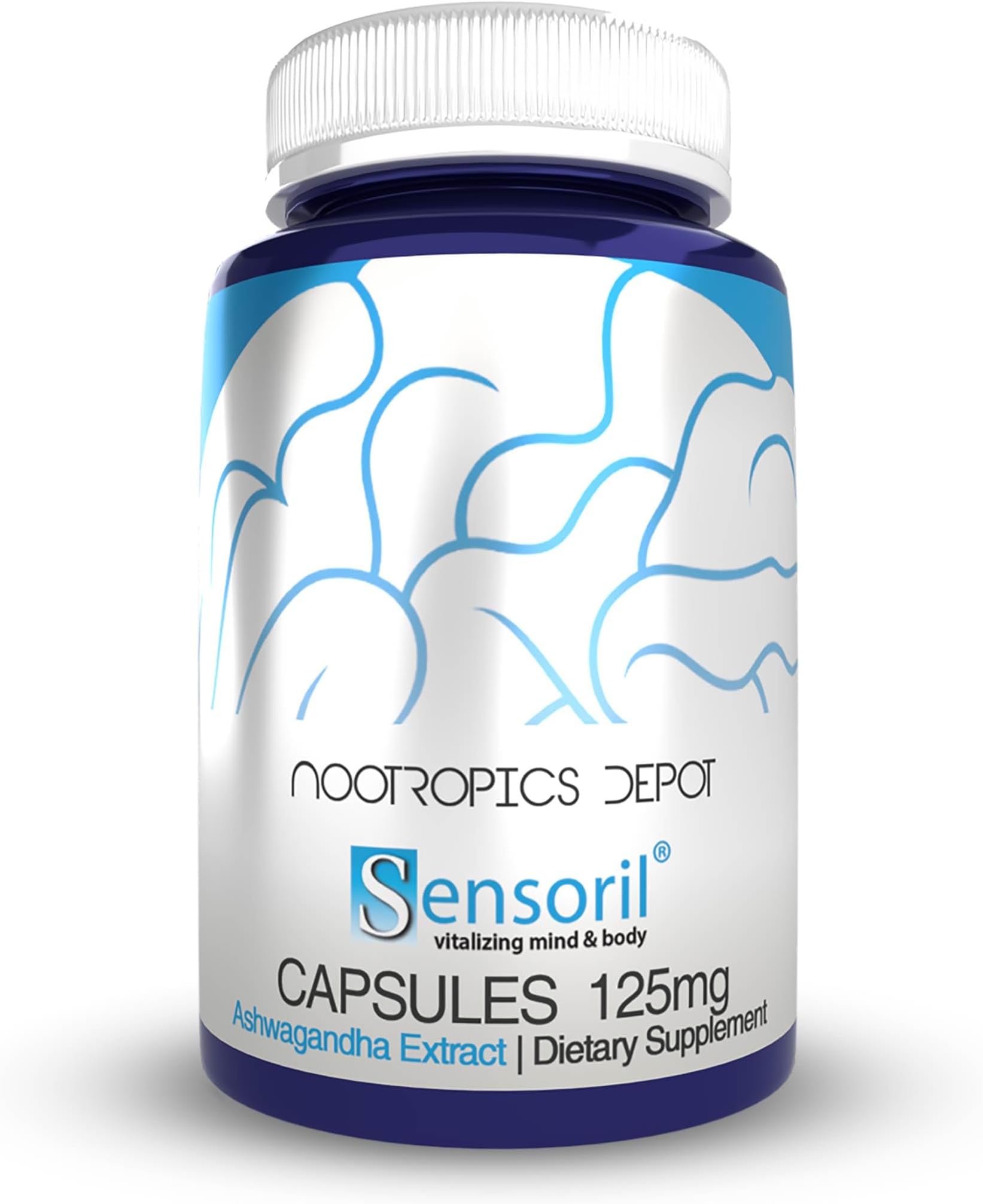 - Nootropics Depot Sensoril Ashwagandha Capsules | 125mg | 90 Count | Ayurvedic Herb | Standardized Withania somnifera Extract