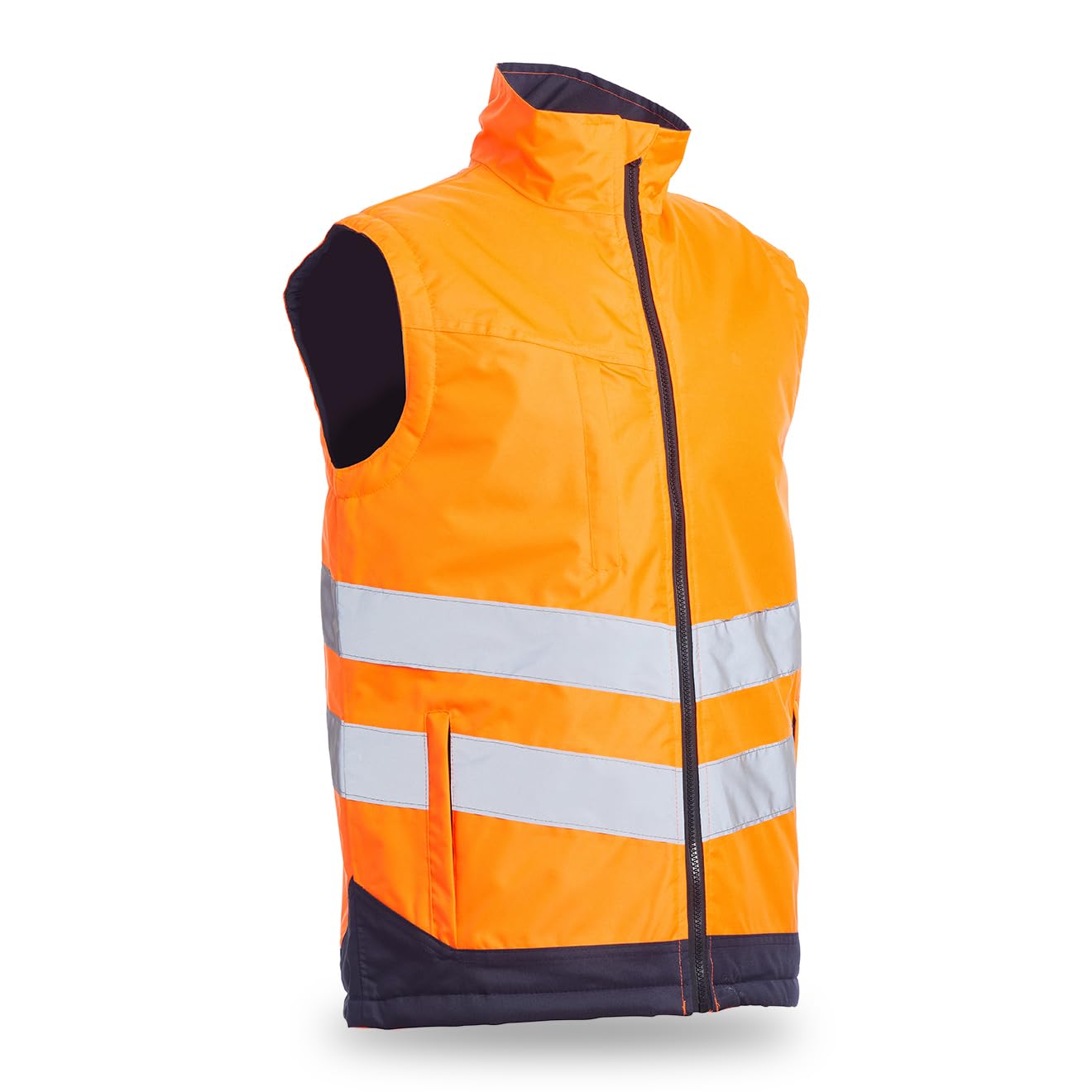 Blackrock Hi-Vis Body Warmer Yellow/Rail Orange Padded Gilet, Hi Viz, For Mens Womens Unisex, Fleece, Workwear, Warm, Gillet, Waterproof Shell & Windproof, Quilted Bodywarmer, Sizes S-6XL