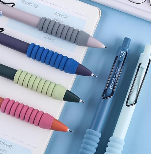Miniatura 4 de HeTaoCat Punta fina de 0.020 in, bolígrafos de gel retráctiles, secado rápido, dibujo de escritura, bolígrafos de gel de tinta negra, caja de 6