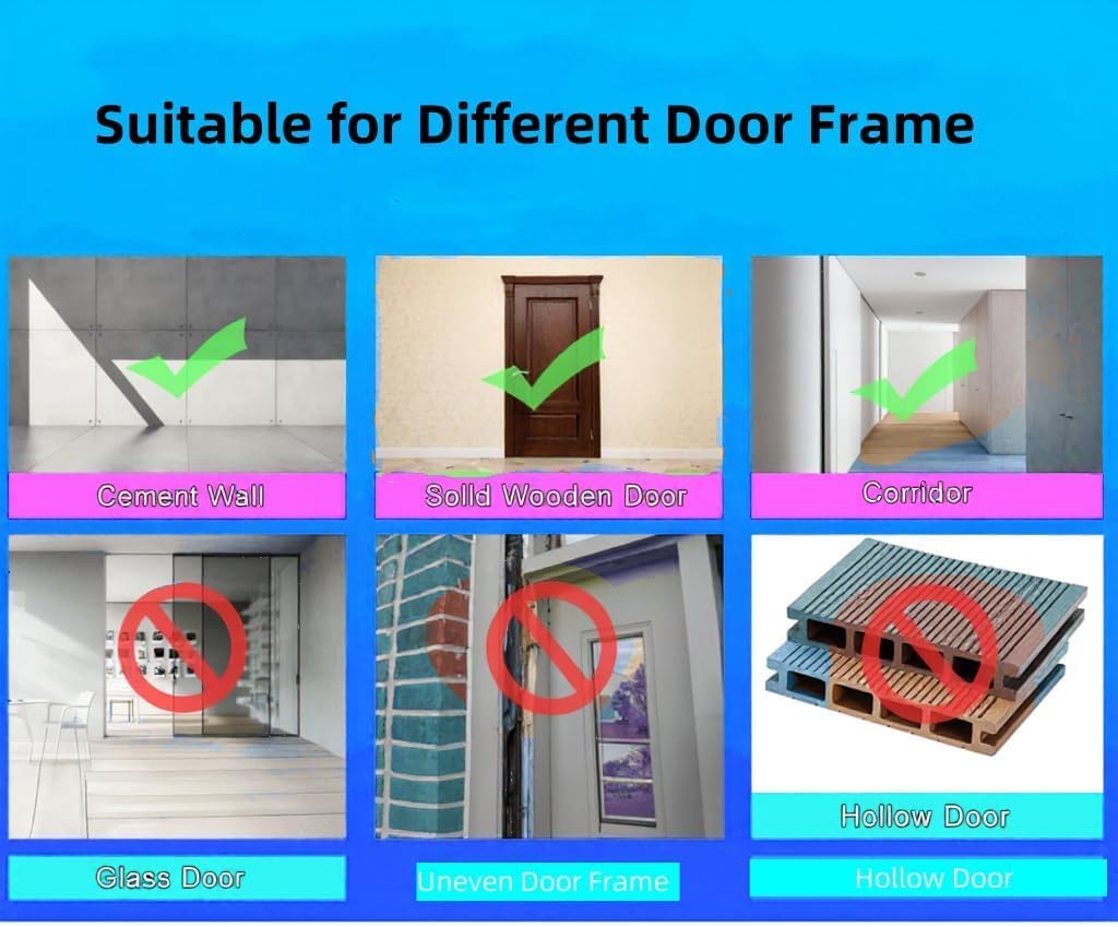 Pull Up Bar for Doorway - Adjustable No Screws Chin Up Bar for Home Gym, 440 LBS Max Load, with Level Meter & Anti-Slip Design for Strength Training,Red