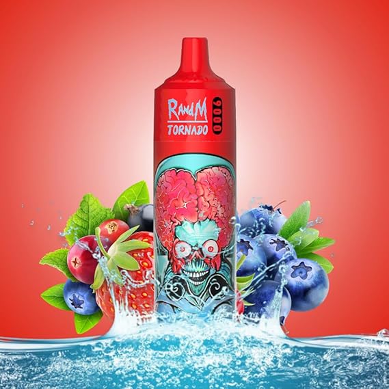 RandM Vape Tornado 9000 Puffs Disposable Vape, Prefilled Fruit Flavours