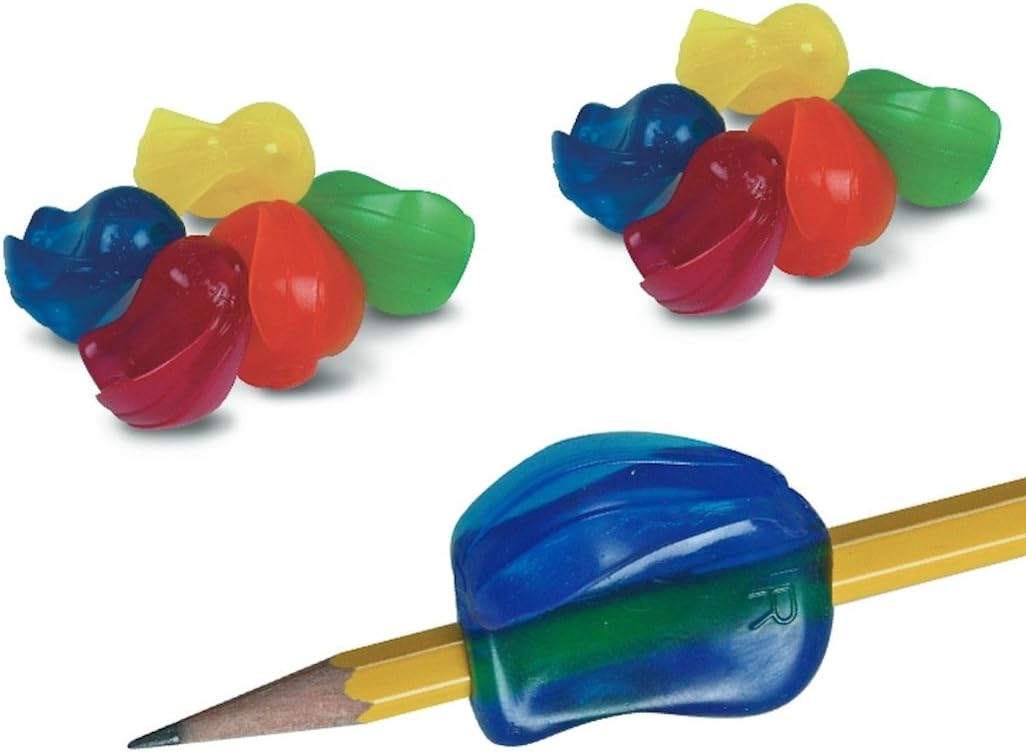 The Pencil Grip Neon Crossover Grip Ergonomic Training Gripper for Righties and Lefties, 12 Assorted Colors (TPG-18012)