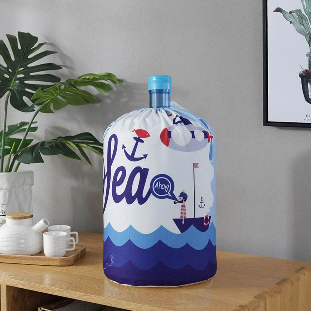 BAOZOON 5 Gallon Water Dispenser Barrel Dust Cover Reusable Water Bucket Protective Cover Water Bottle Sleeve Cover 5 Gallon Water Jug Cover for Home Office(Navigation) image 5
