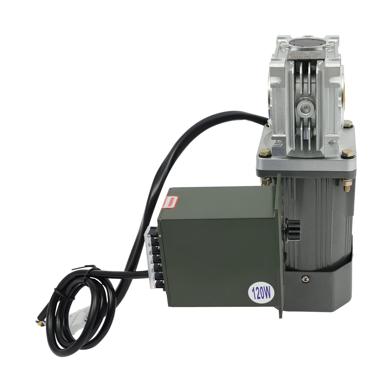 120W 220V Schneckengetriebemotor 30:1 inkl. Drehzahlregler | Schneckengetriebe, max. 1650 U/min, 14mm Welle, reversierbar, Reinkupfer-Spulen, gehärteter Stahl, leiser Lauf, Selbsthemmung