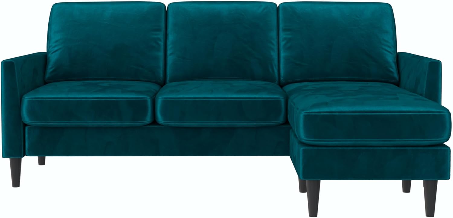 Mr. Kate Winston Reversible Sofa Sectional, Green Velvet