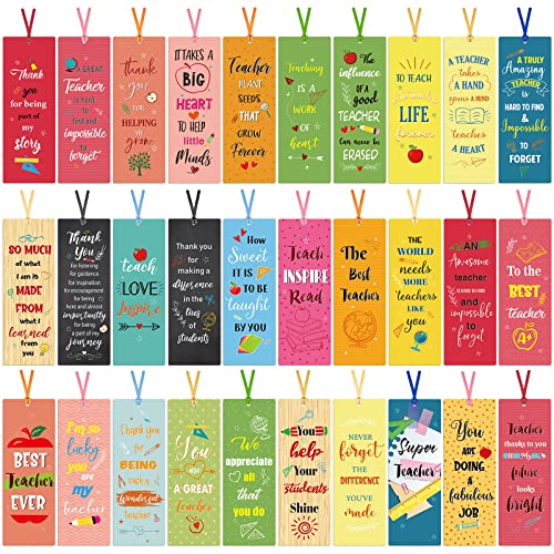 120 Pack Teacher Bookmarks Teacher Appreciation Gifts in Bulk Thank You Gifts from Students Christmas Teacher Gifts Graduation Gift Back to School Gift for Teachers Party Favors Classroom Reading by Chinco - Used condition - US$8.99