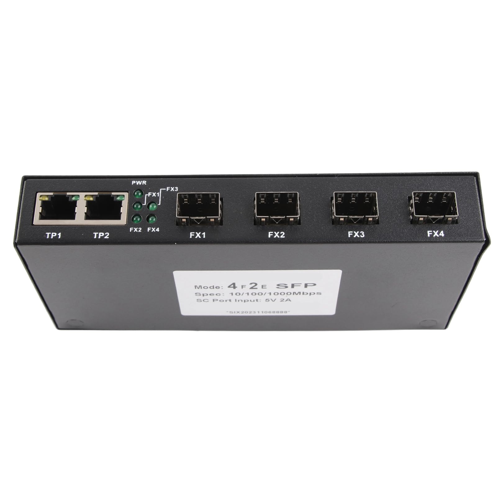 TOPINCN Convertisseur de Média Ethernet Gigabit, Adaptateur Double Fiber RJ45 pour Réseau de Bureau et de Maison, 10/100/1000M
