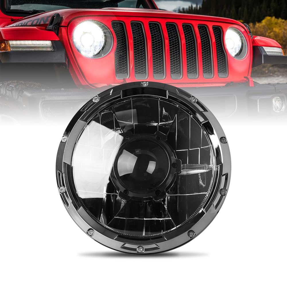 Galaxyman 7 Inch LED Headlight Round H6024 with Laser Chip, 7in