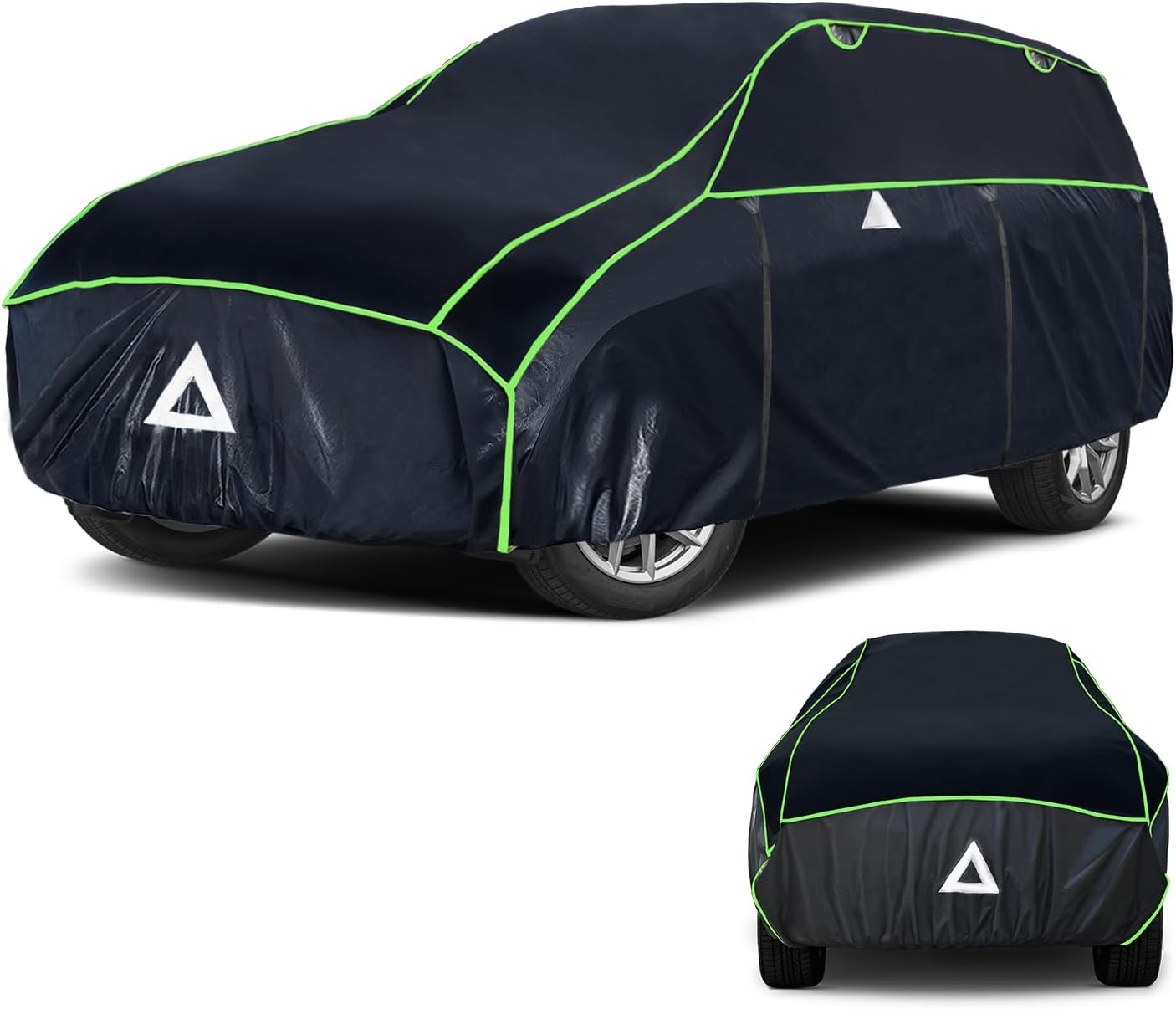 Hail Protector SUV Car Cover, Anti Hail Thickened Multi-Layered EVA Car Cover Waterproof All Weather Protection with Car Sun Visor, Outdoor Hail Protection Cover, Fit SUV Jeep-Length 192-201 Inch.