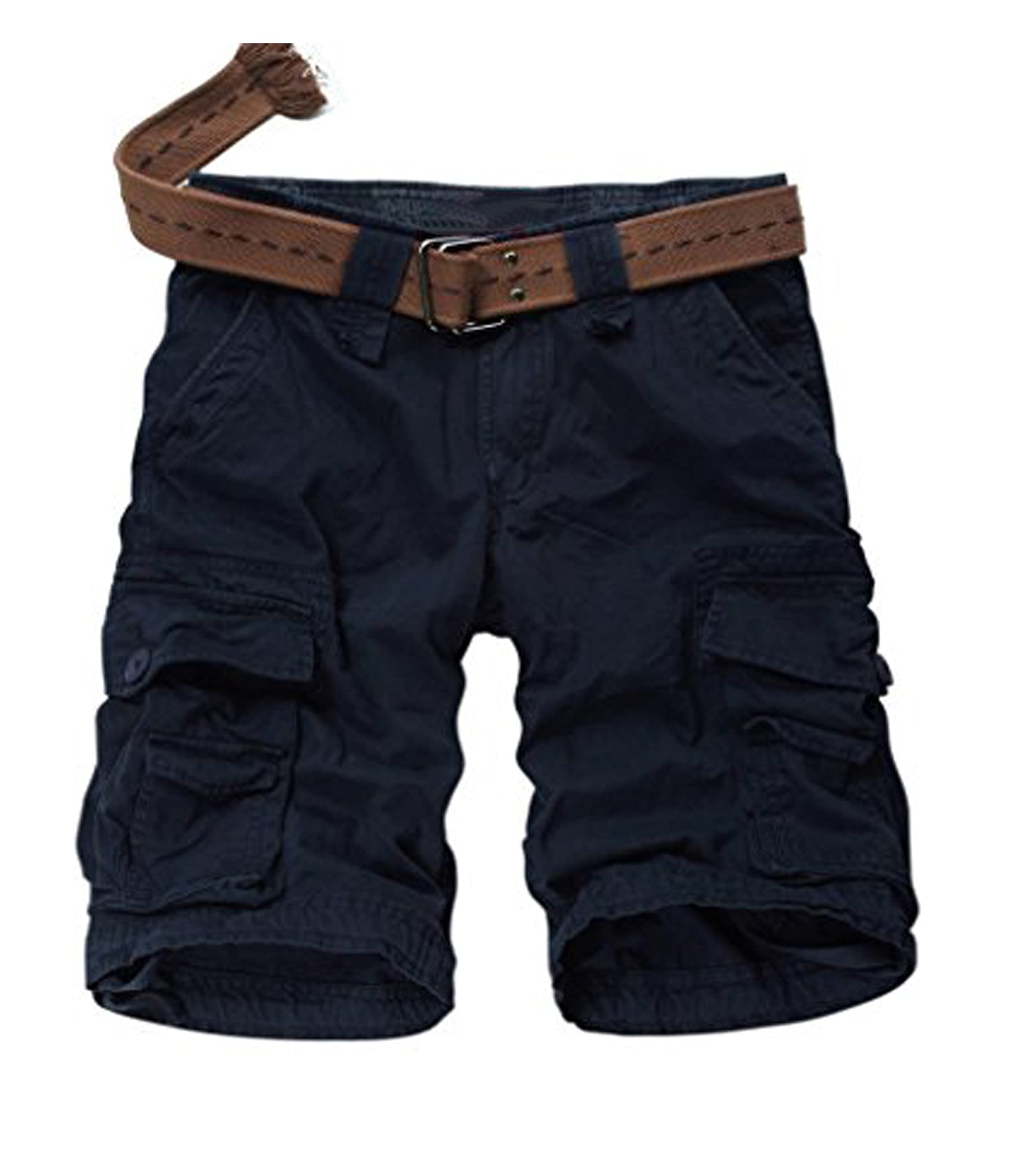 Wowfab Men's Navy New Military Multi Pockets Army Cargo Combat Twill Cotton Casual Summer And Indoor Winter Shorts (-42N-Wf-Msps)