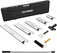 Vista 15 de VEVOR Hoja de alisado, cuchillo de alisado de 24 pulgadas, cuchillo de construcción de acero inoxidable europeo, espátula de perfil de aluminio