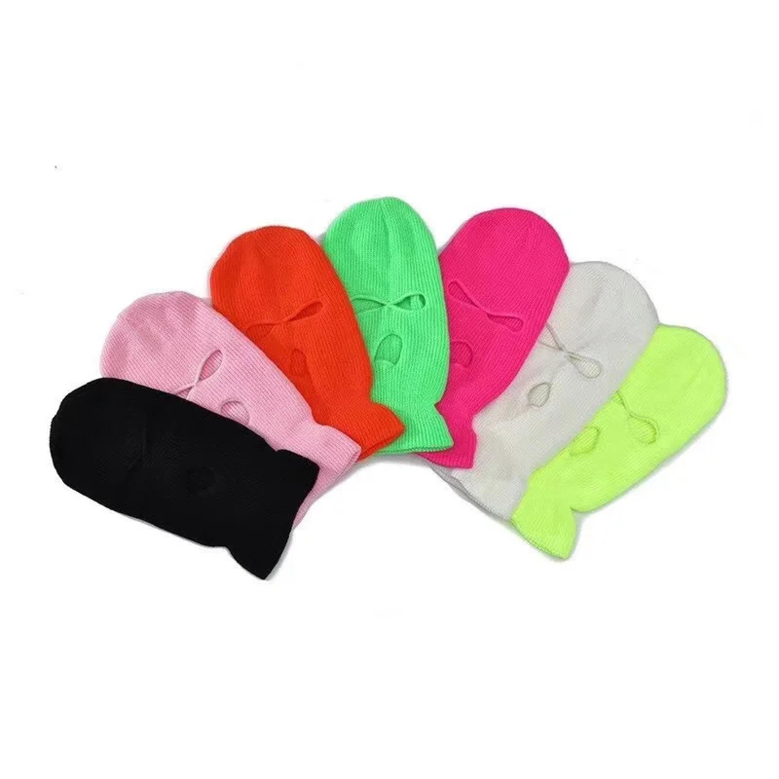 Casquettes Bonnets Chapeaux Bonnet Tricoté Masque De Ski Tricoté Chapeau D’Hiver Couvre-Visage Hiver Plein Chaud Bonnets De Sport