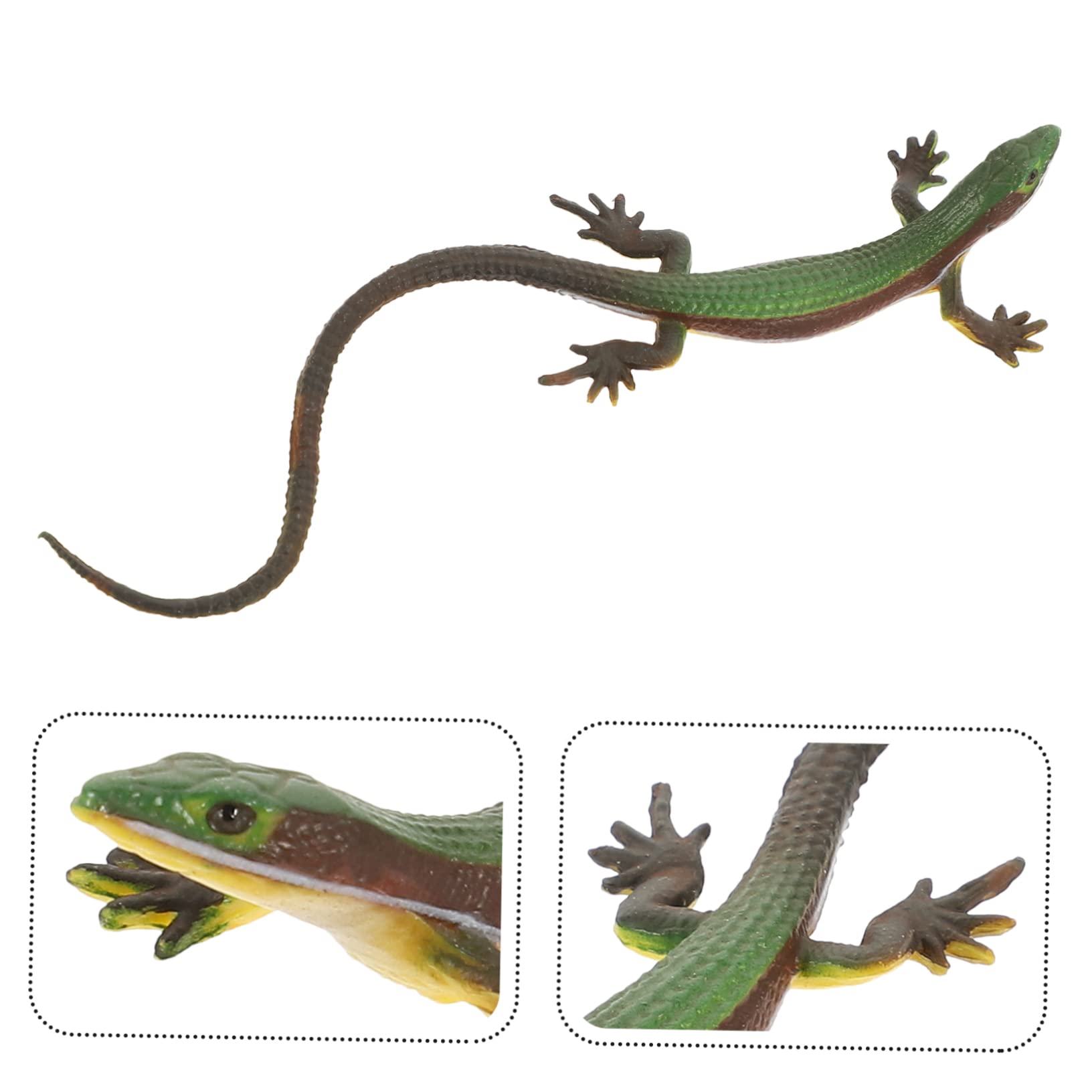 STOBOK Statuetta Realistica Di Lucertola, Giocattolo Di Lucertola - Foto 8