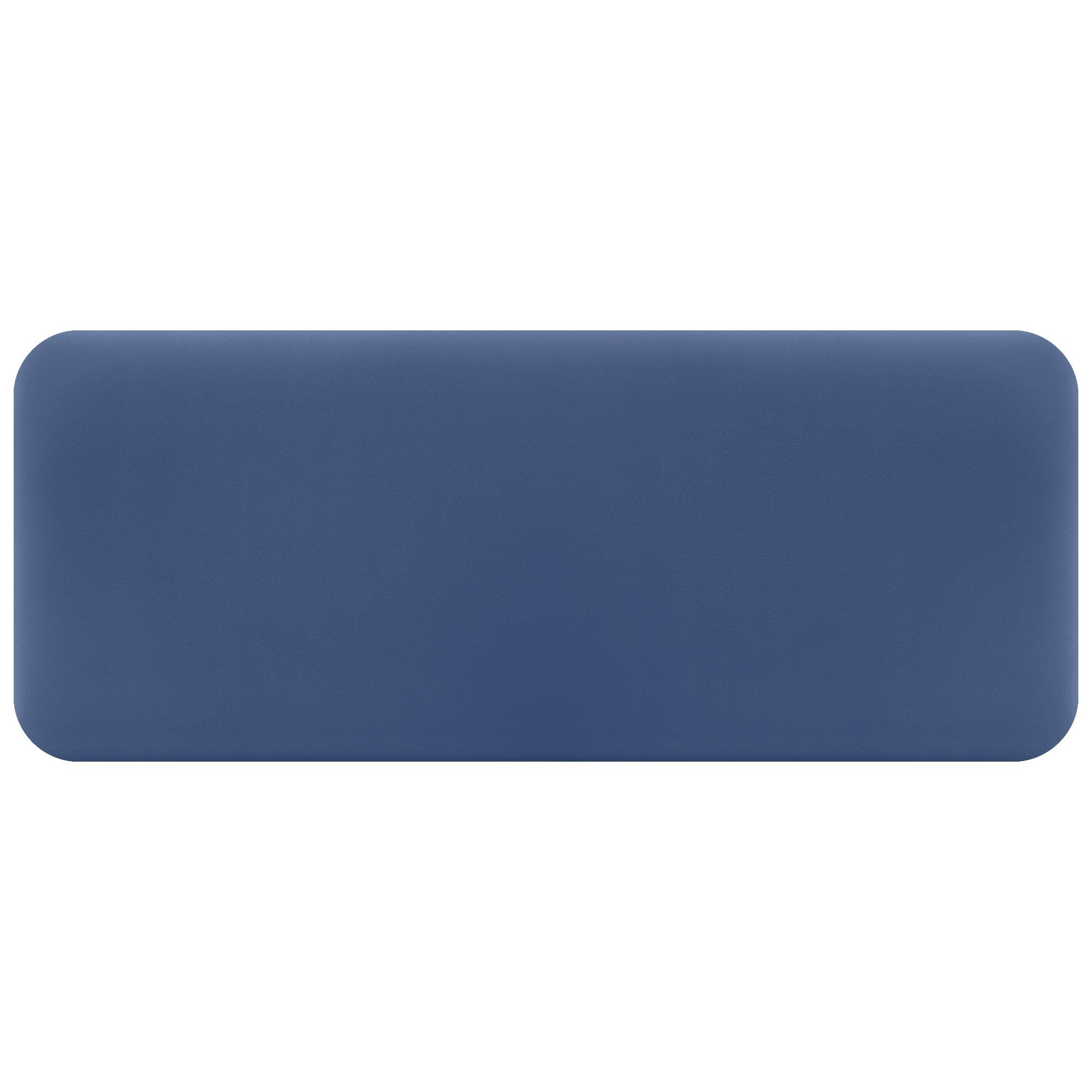 DHOME Testata Imbottita Liscia Arrotondata in Similpelle per Parete Acustica Testate Fonoassorbenti Testiera Letto Camera da Letto (Blu, 160cm)