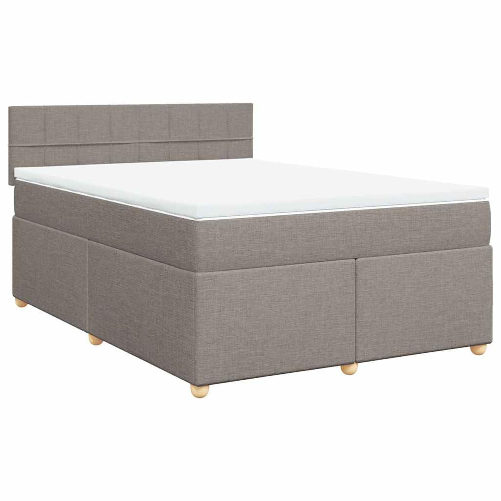 ATOMSTACK MAKER Letto a molle insacchettate con materasso a molle insacchettate (140 x 190 cm), rivestimento in tessuto tortora, traspirante e lavabile, incluso rivestimento, comodo sistema di sonno