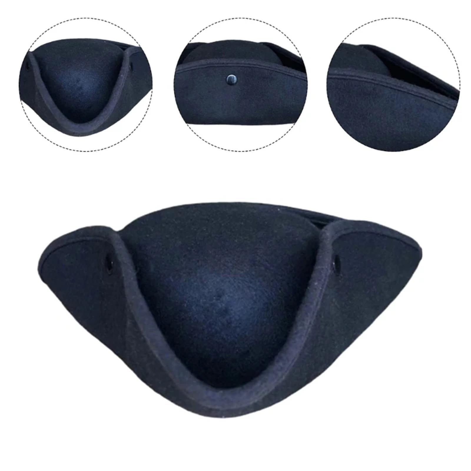 Cappello Pirata Cappello da Capitano Pirata for Donna Uomo Costume Unisex a Tricorno Cosplay Spettacoli Teatrali a Tre punte