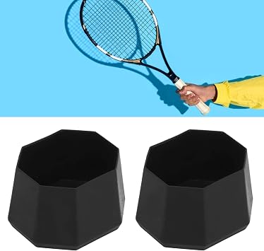 Silicone Tennis Racket Grip Cap, Portable, Repair Broken Cover, Soft and Comfortable, Black, for Tennis Rackets, Racquetball Rackets