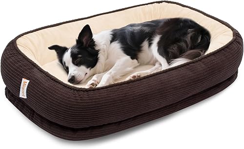 Miniatura 8 de Cama ortopédica para perros pequeña, lavable, cama de espuma para gatos mayores, cama ovalada para perreras, sofá cama para mascotas con refuerzo de