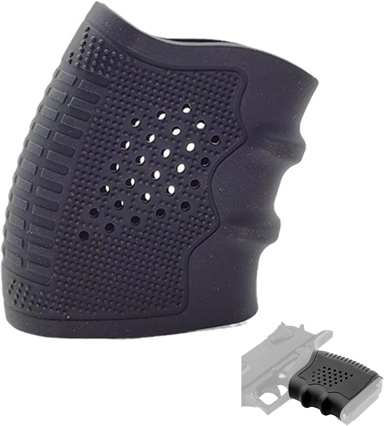 Tactical Quick Pull Grip Cover, Non-Slip Protective Cover, Rubber Grip Glove Fits for Glock 17,19,20,21,22,23,25,31,32,34,35,37,38
