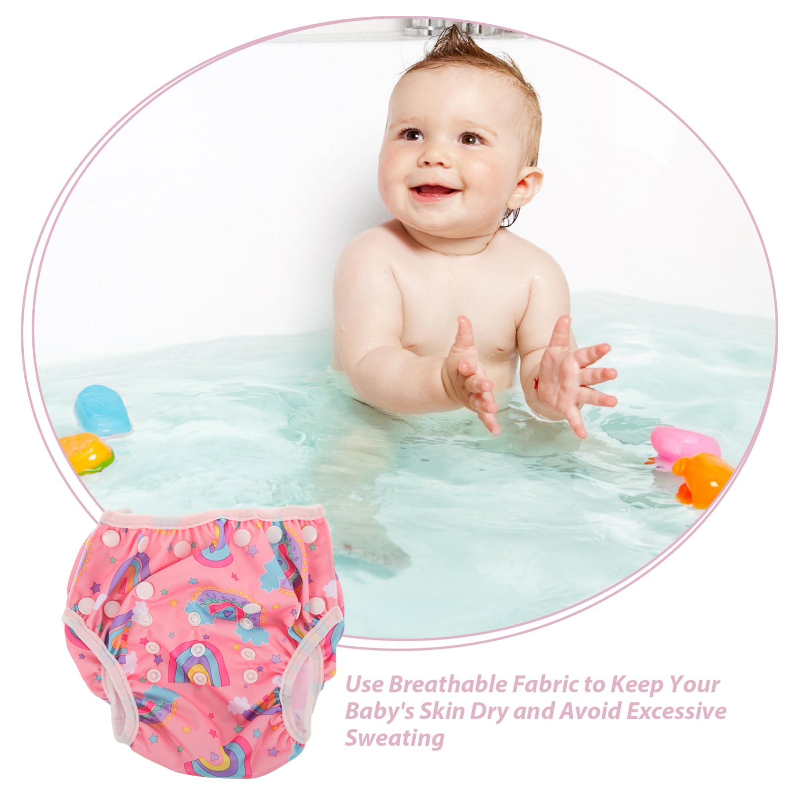 GALPADA 5piezas Pañal De Natación Para Bebés Bañador Reutilizable Protección Para Piscina y Playa Para Actividades Acuáticas De Verano