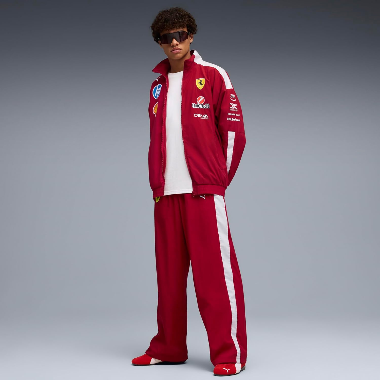 PUMA Scuderia Ferrari F1 2025 Drivers T7 Oversized Jacket - Red