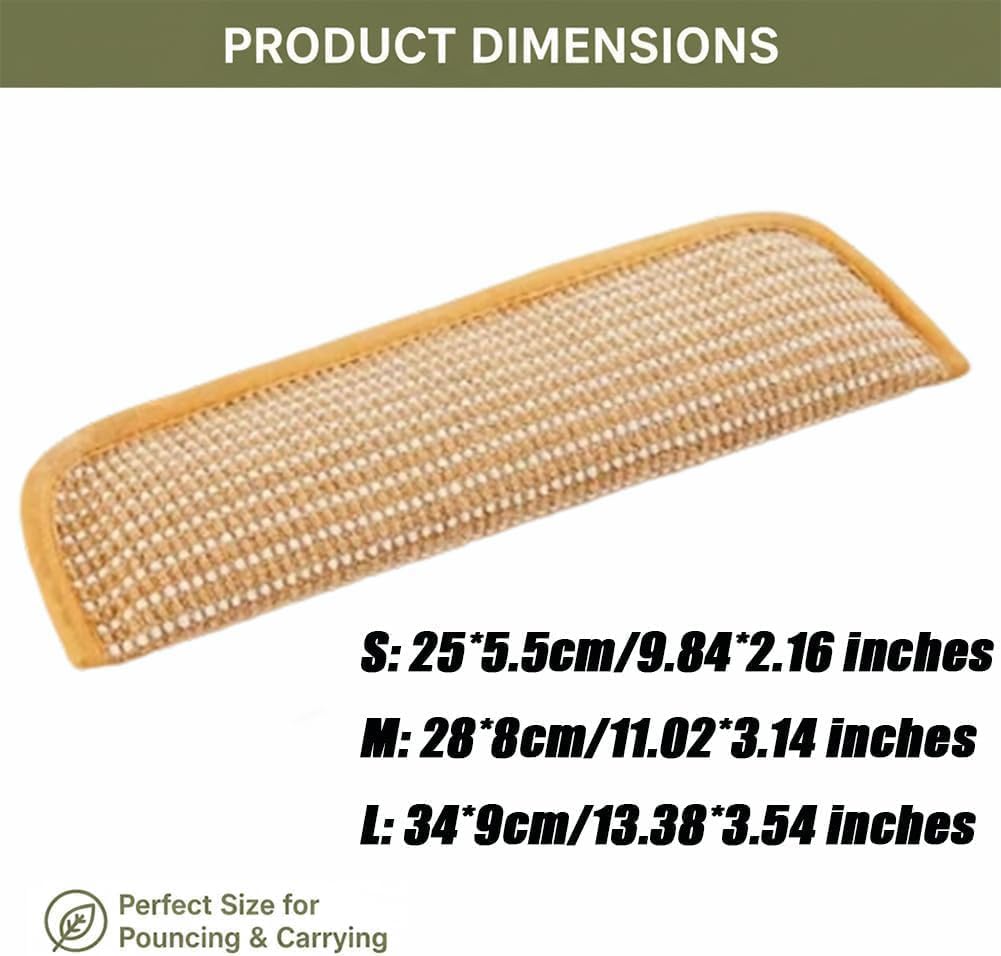 Interactive Catnip Chew Toy, Natural Sisal Catnip Pillow for Cats, The Ultimate Cat Chew, Scratch & Kick Toy, Bite Resistant Kitten Teething Toys, End Boredom, Save Your Furniture (M+L)