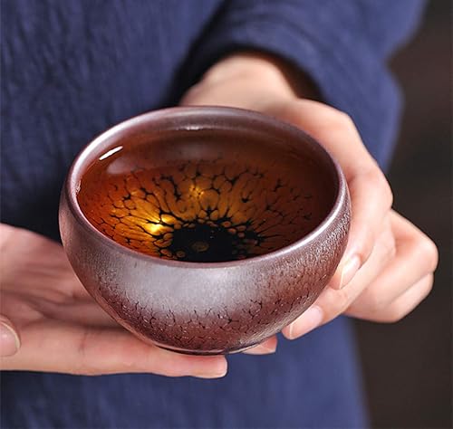 Miniatura 3 de HAPPYDOG JianZhan Tenmoku Taza de café Tazón de taza de té de artesanía china Taza de la colección de diseñador Ceremonia Estilo antiguo hecho a