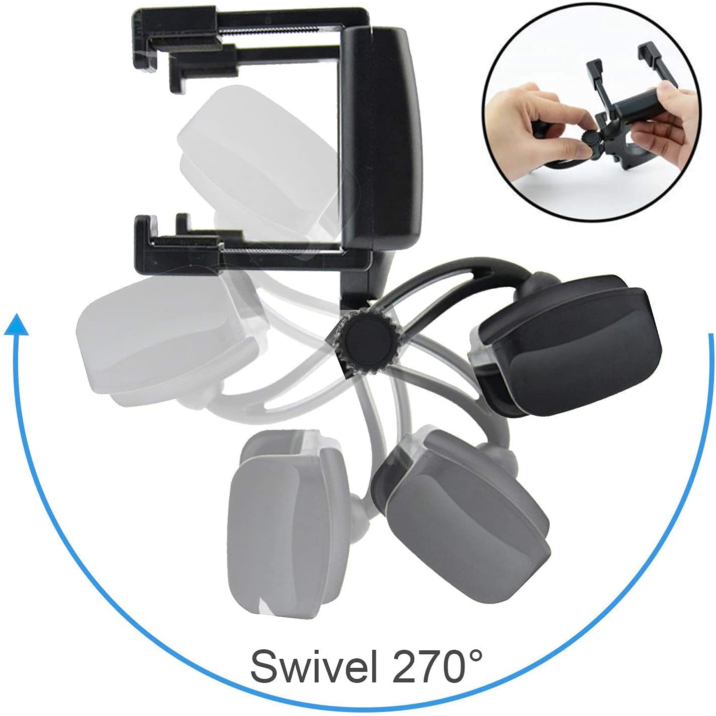 JJJ Staffa Universale del Telefono Smart Phone Auto Vista Posteriore Specchietto Bracket Bracket Camion Car Staffa Staffa Adatto for GPS/PDA / MP3 / MP4 (Nero)