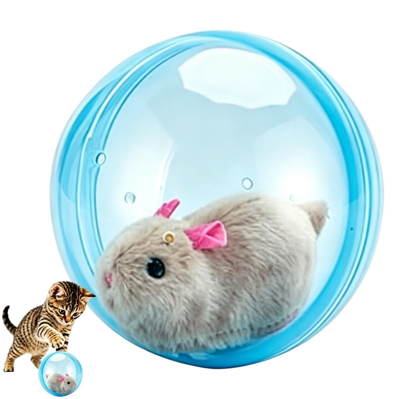 Pelota automática para gatos y juguete interactivo de hámster eléctrico giratorio