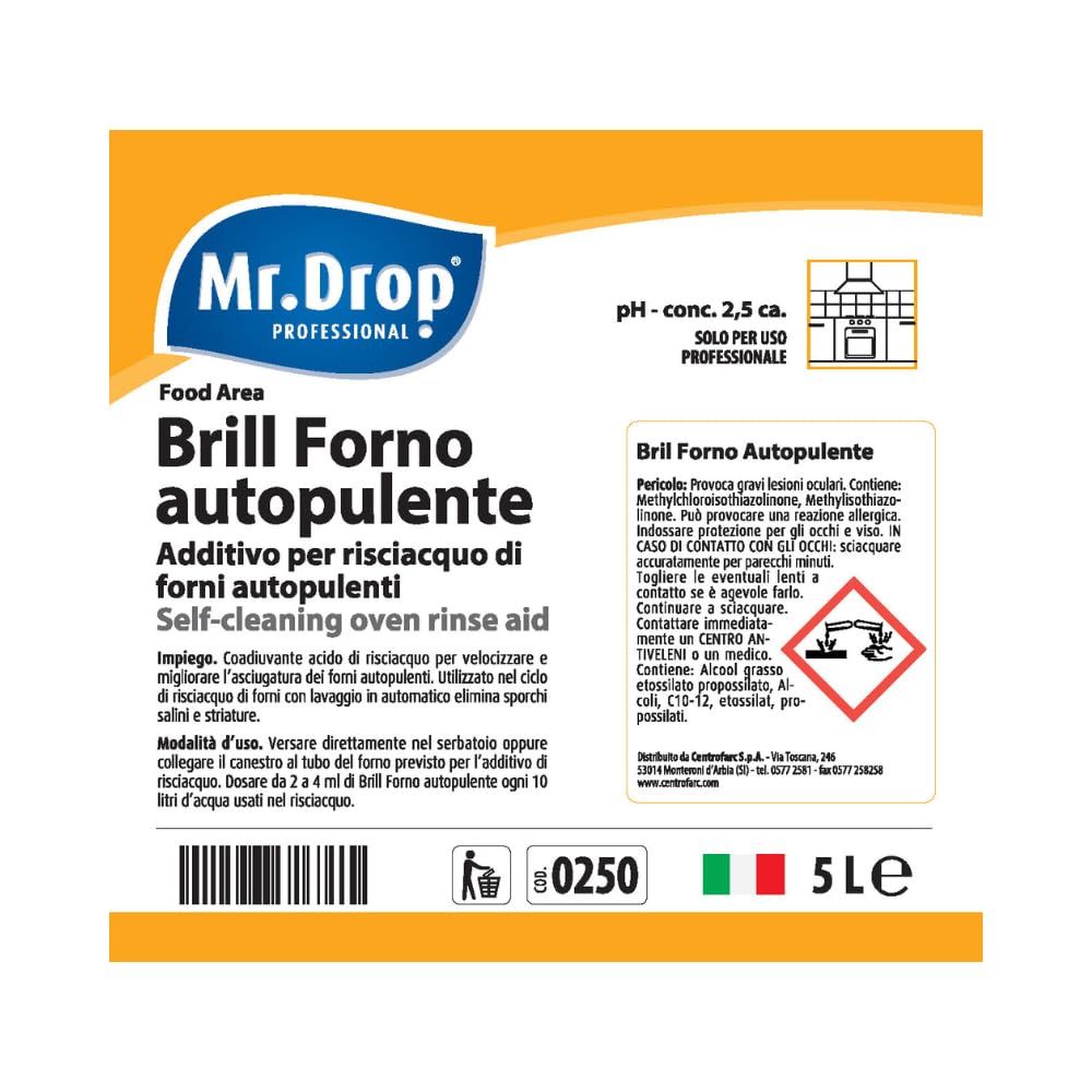 Mr.Drop® BRILL detergente FORNO AUTOPULENTE - 2 taniche da 5 kg