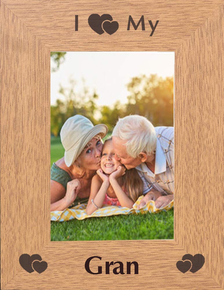 Chris Bag Of Goodies Brown I Love My Gran 6X4 Photo Picture Frame Keepsake Gift From Grandson Granddaughter For Birthday Present Christmas